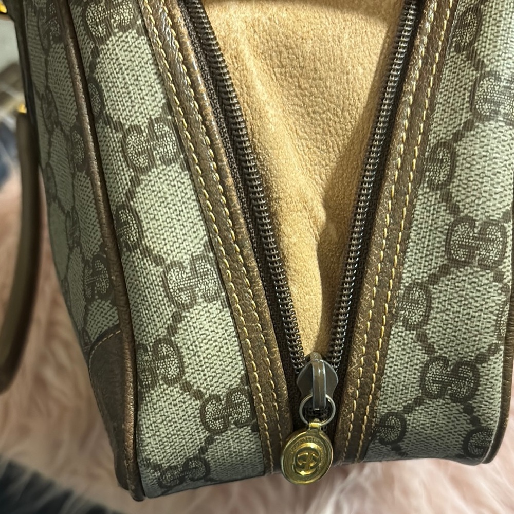 Gucci Brown Monogram Small Dome Handbag, Authentic, Vintage, Pre Loved - Picture 11 of 16